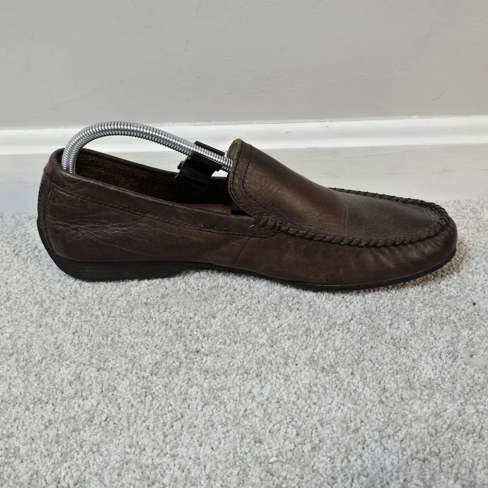 Frye Lewis Venetian Brown Leather Men's Loafer Slip On Shoe Size 10.5